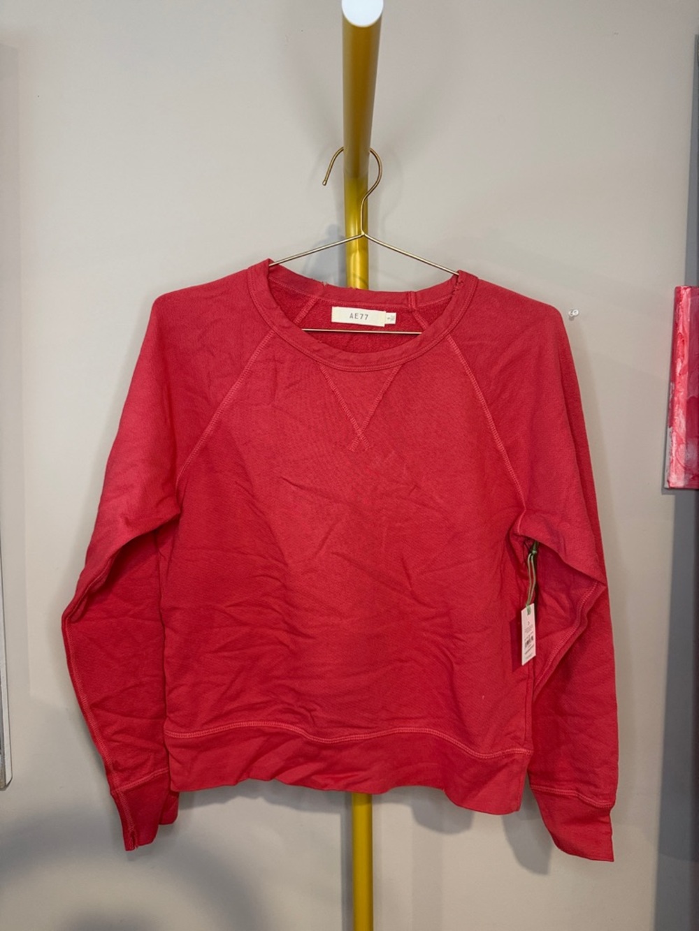 aerie Red Crewneck Sweatshirt